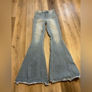 YMI Blue Flare Wide Leg Jeans Classic Denim